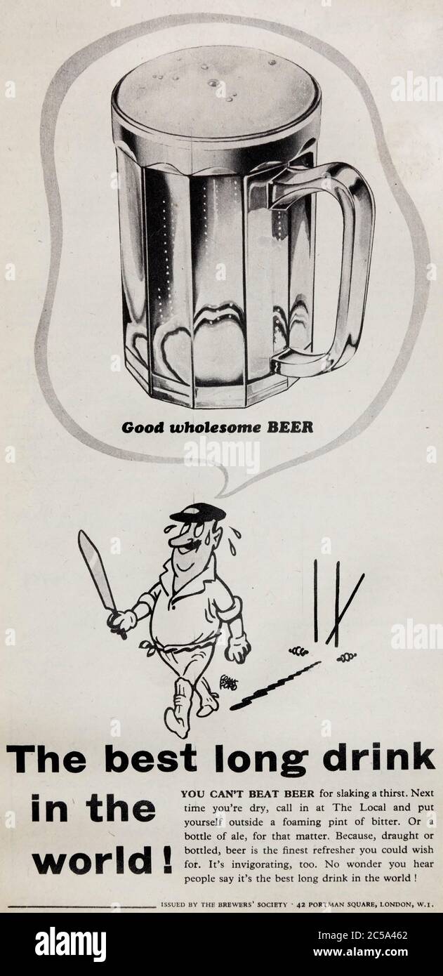 Vintage advertisement for beer Stock Photo - Alamy