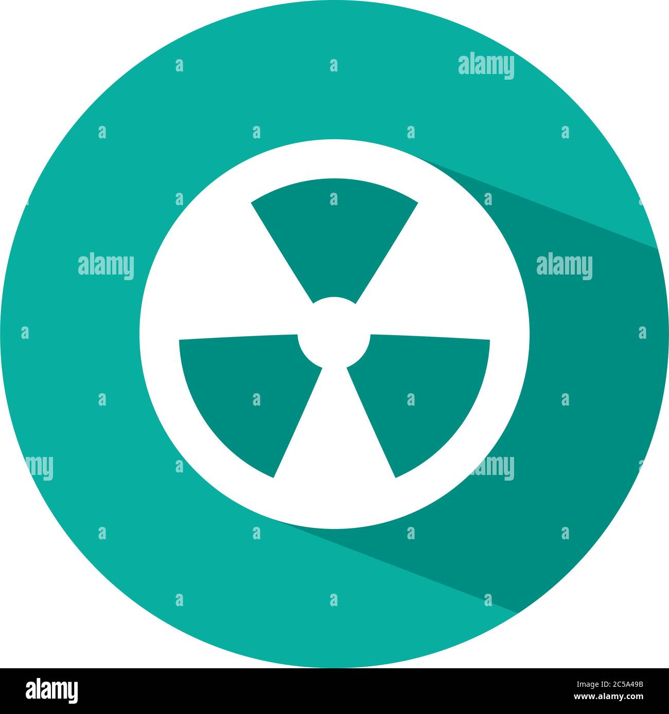 nuclear symbol icon over white background, block style, vector