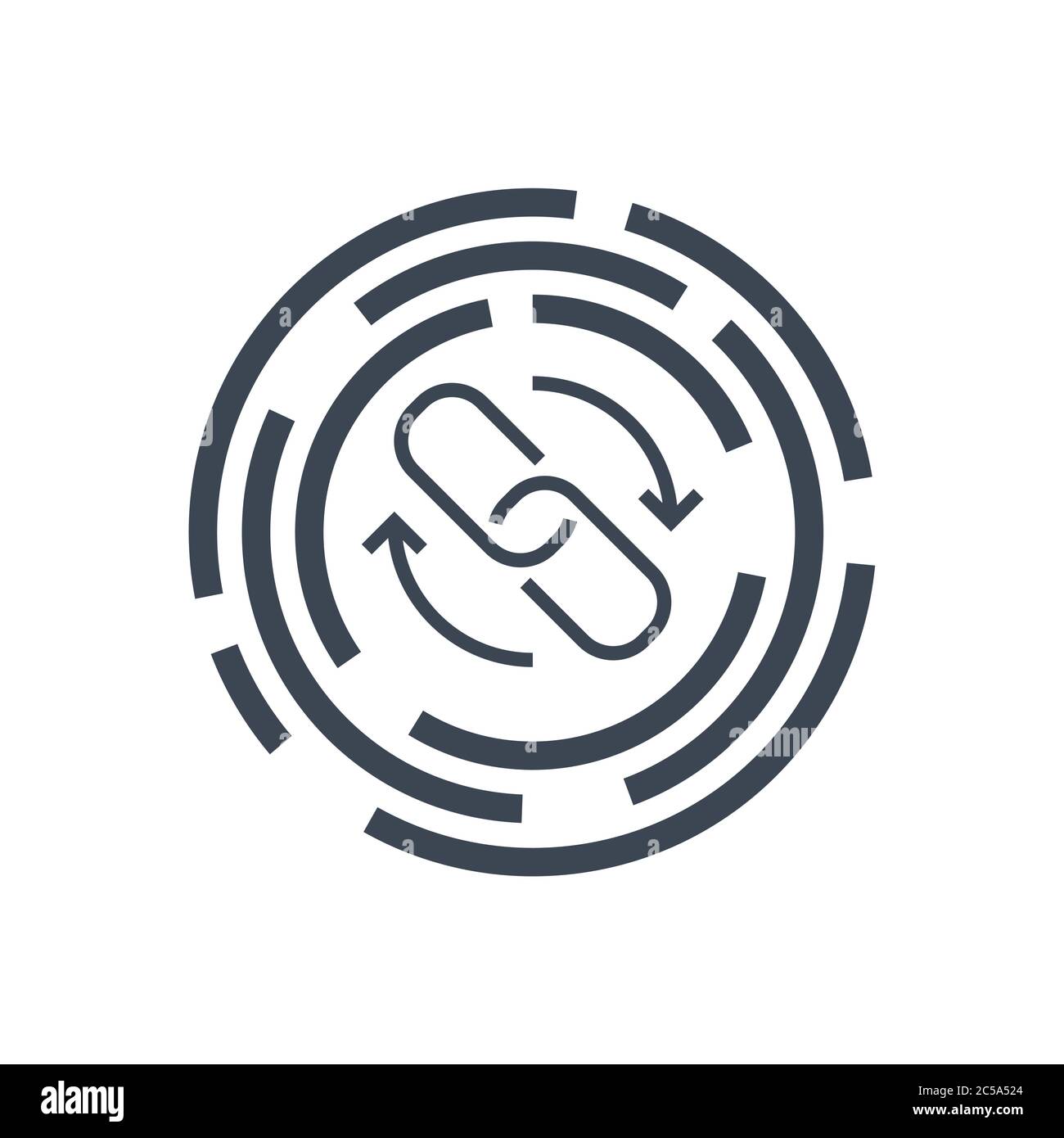 Backlinks Line Vector Glyph Icon Stock Vector