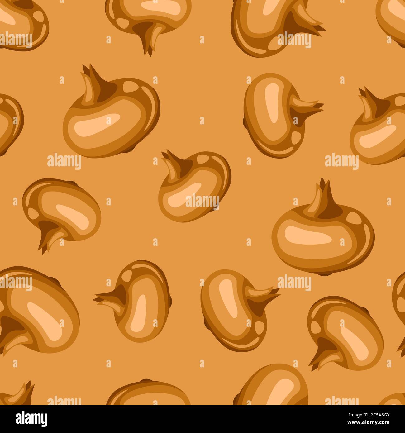 Seamless pattern with of golden ripe onion. Stock Vector