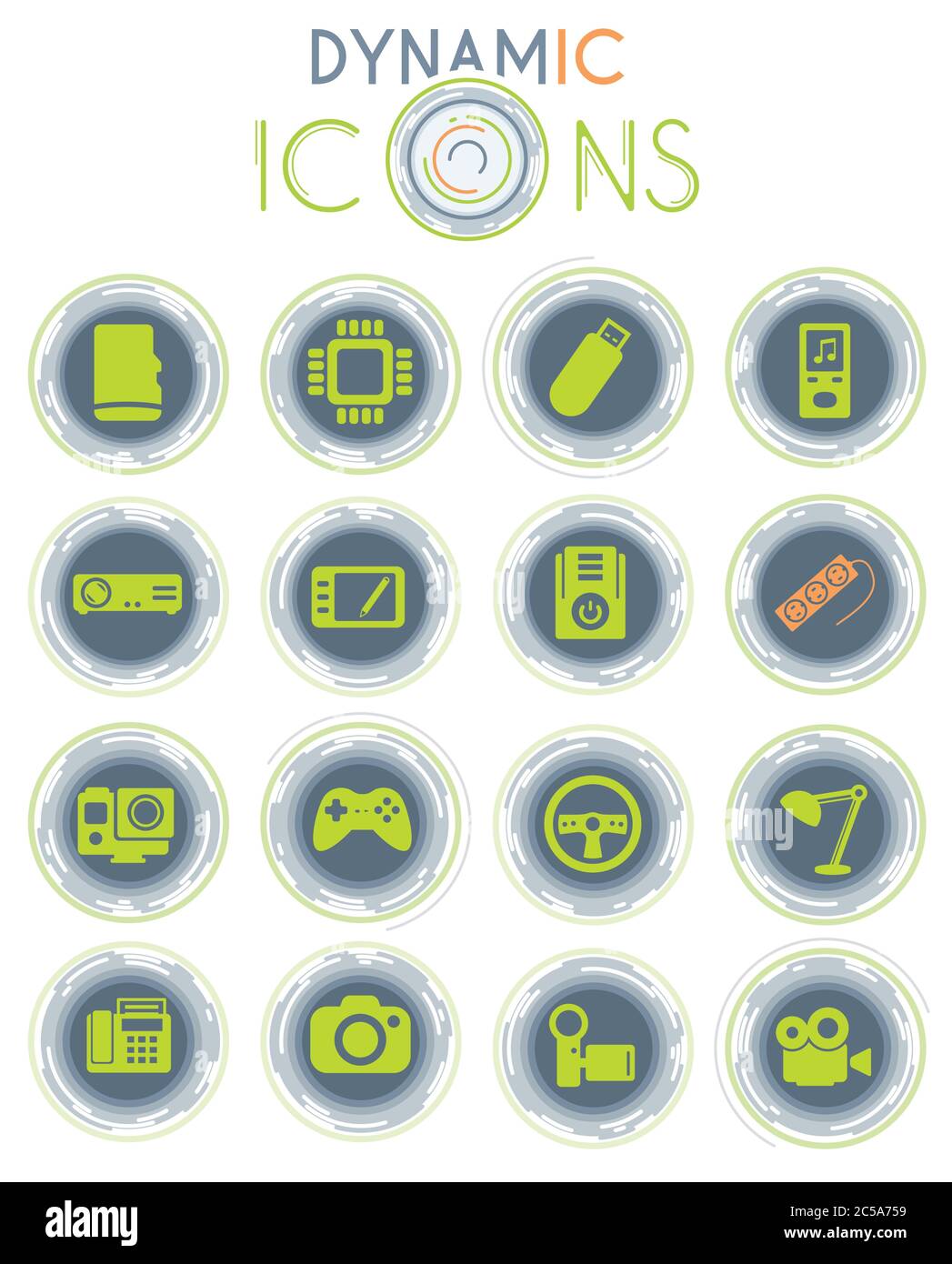 Devices dynamic icons Stock Vector Image & Art - Alamy