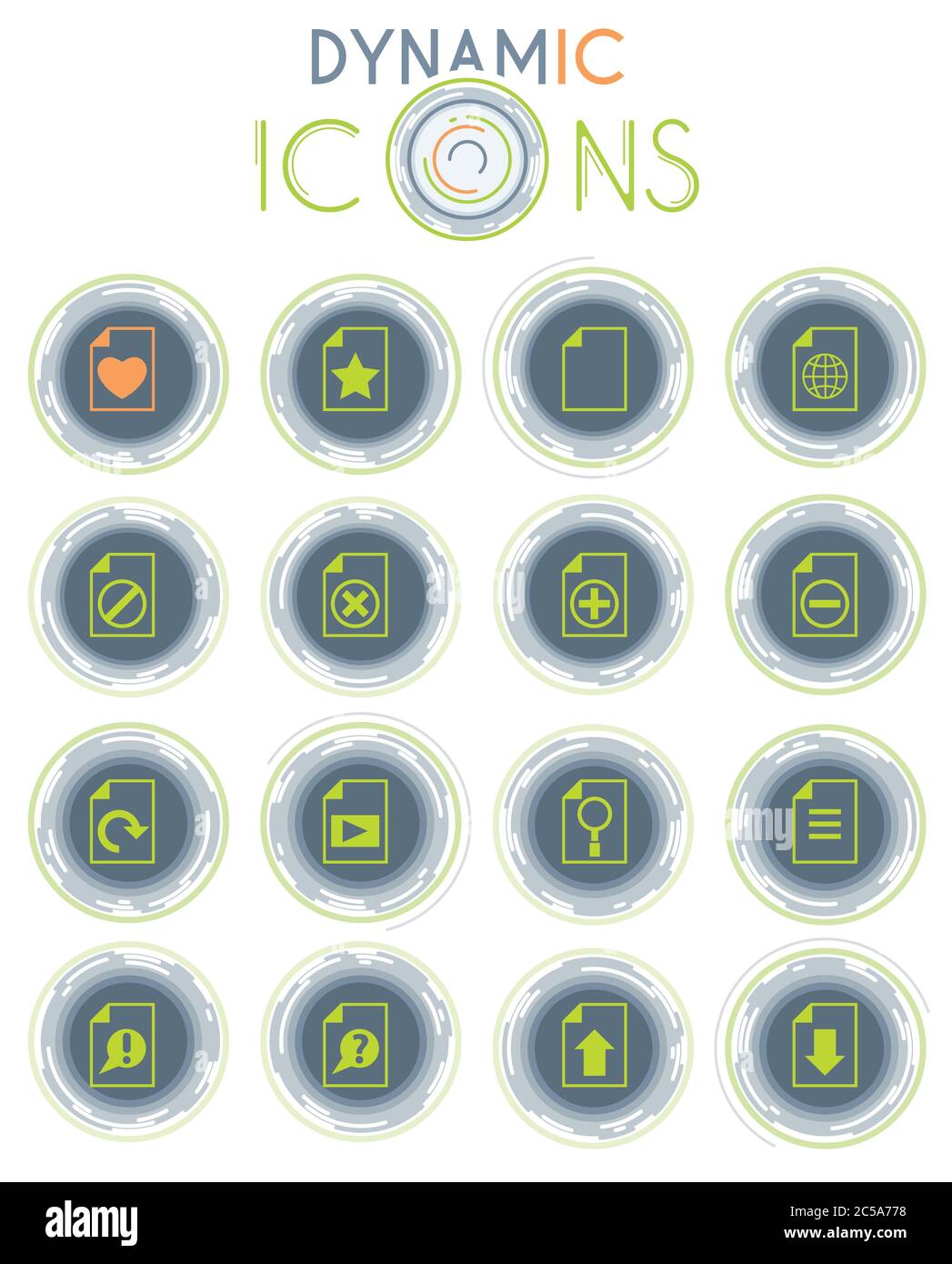 document dynamic icons Stock Vector Image & Art - Alamy