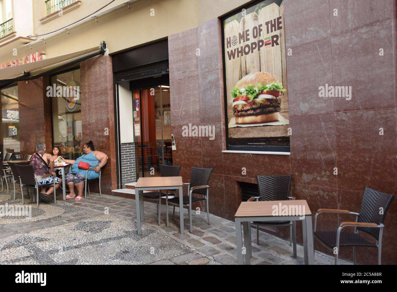Burger King restaurant in Malaga Spain Stock Photo