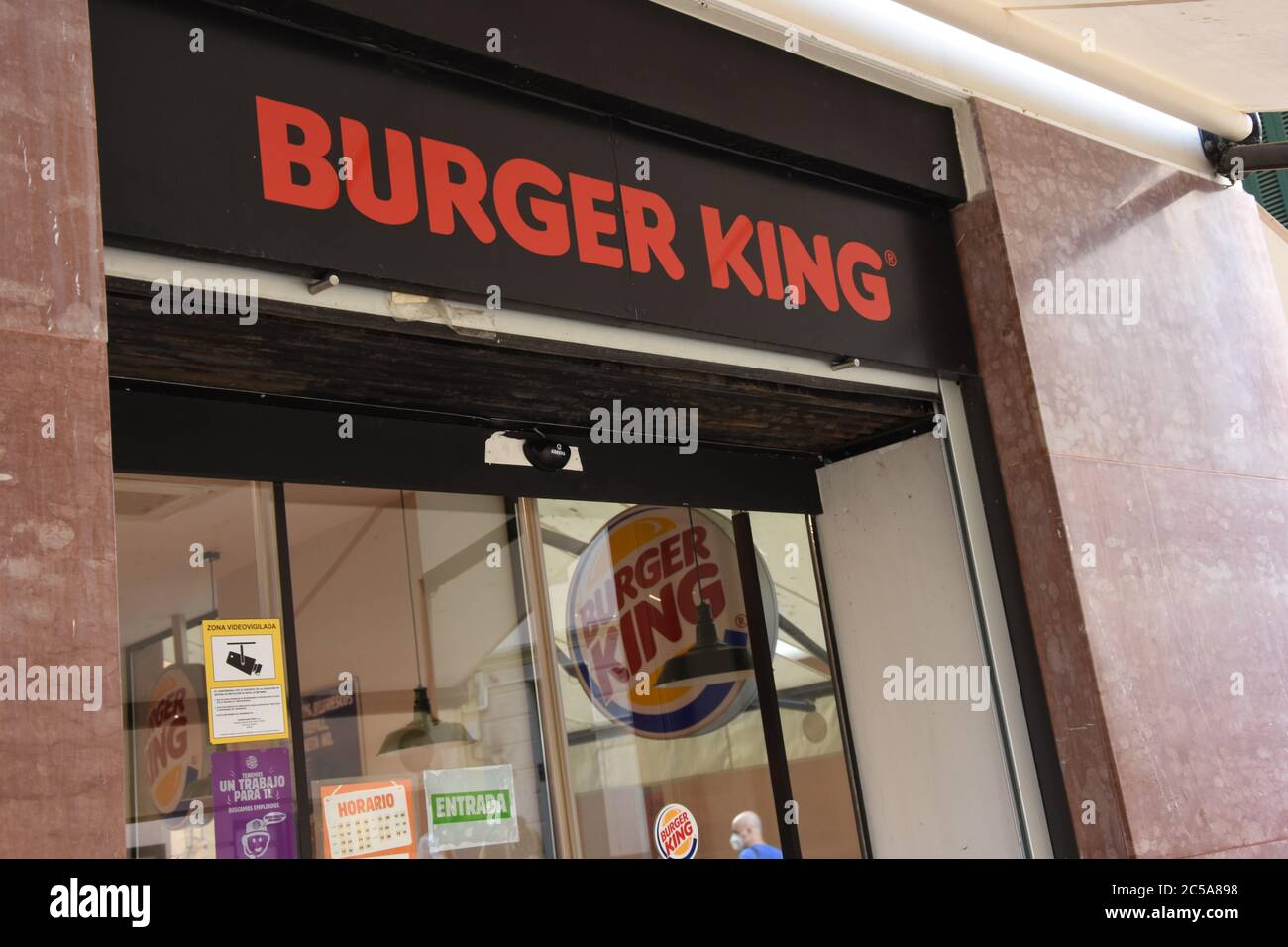 Burger King restaurant in Malaga Spain Stock Photo