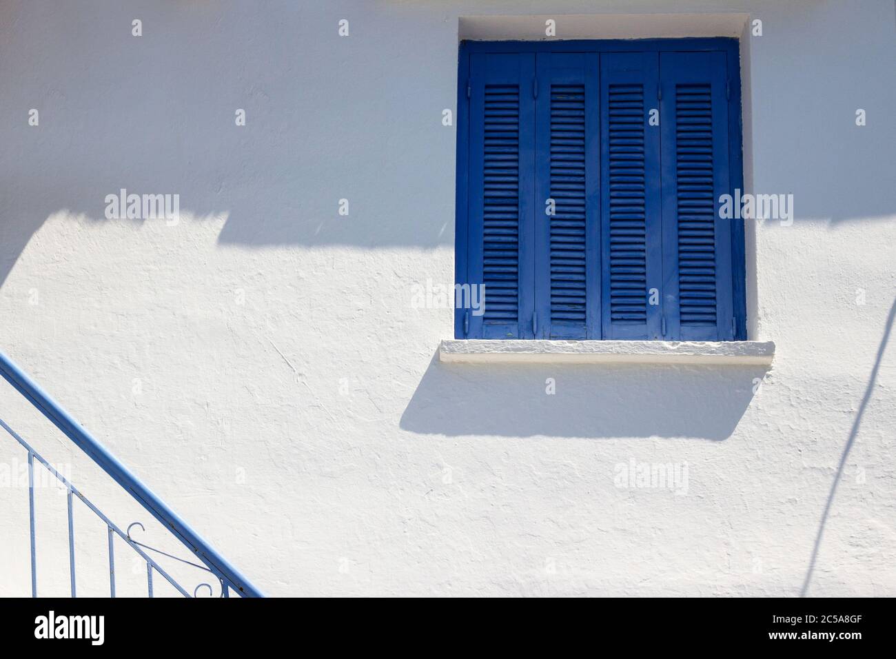 SKIATHOS, GREECE - AUGUST 13, 2019. Traditional house, Skiathos Town, Greece, August 13, 2019. Stock Photo