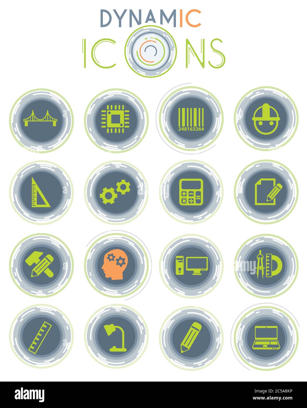 engineering icon set Stock Vector Image & Art - Alamy