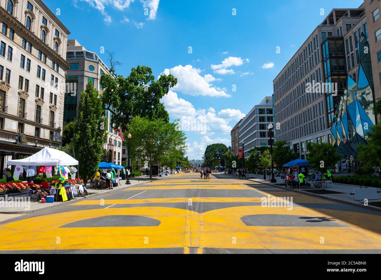 USA Washington DC Black Lives Matter Plaza on 16th Street after the George Floyd protests for racial injustice Stock Photo