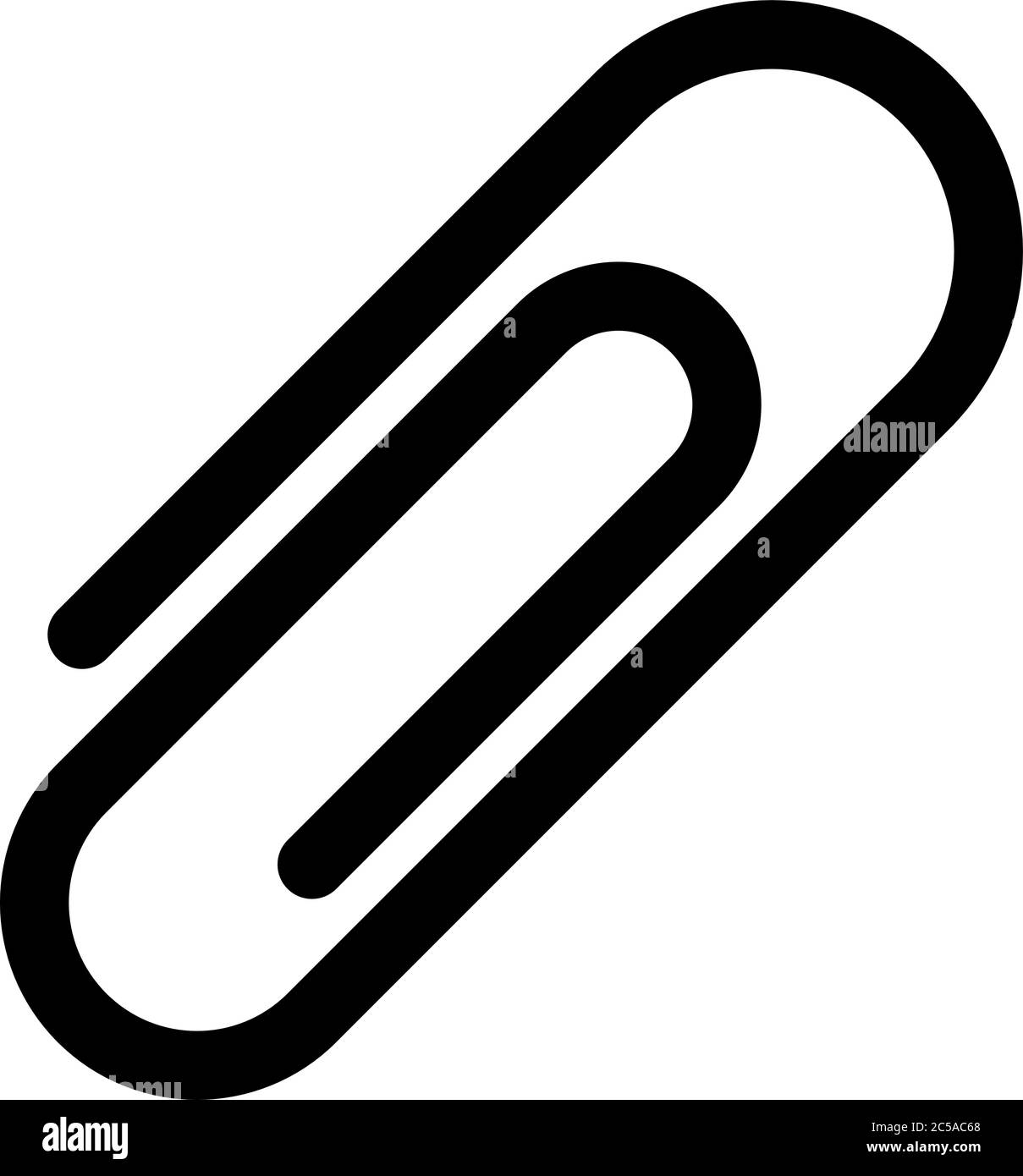 Paper clip icon. Symbol of email attachment. Outline modern design
