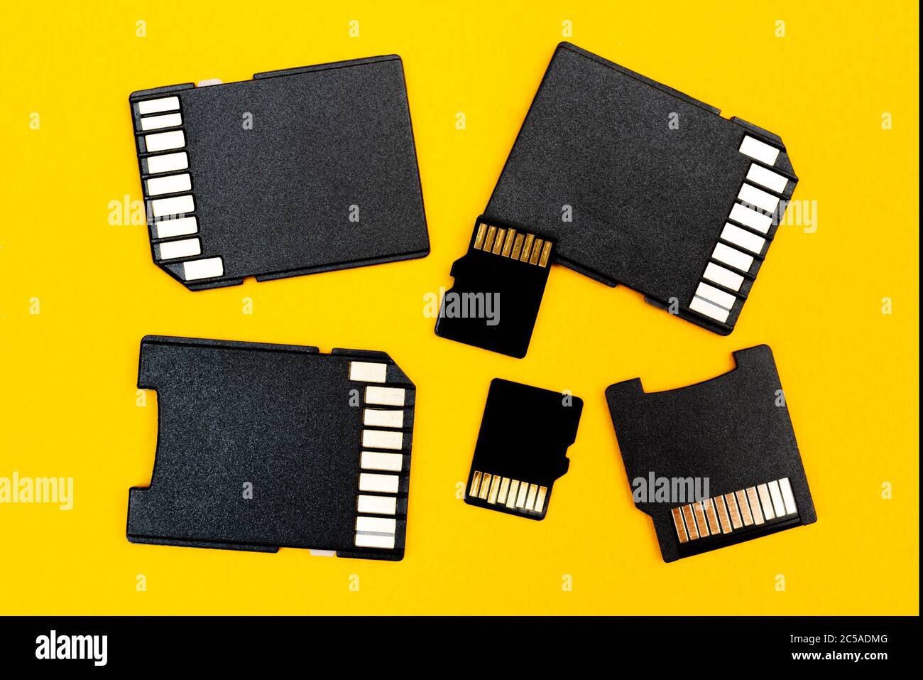 Memory cards for gadgets. Modern storage devices. Digital recording of