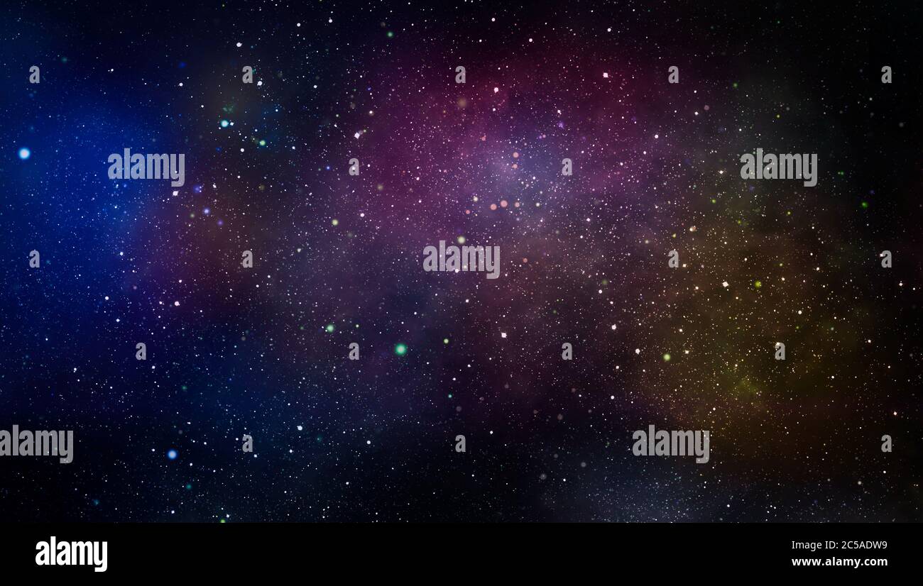 Colorful Starry Night Sky Outer Space background . Abstraction space ...