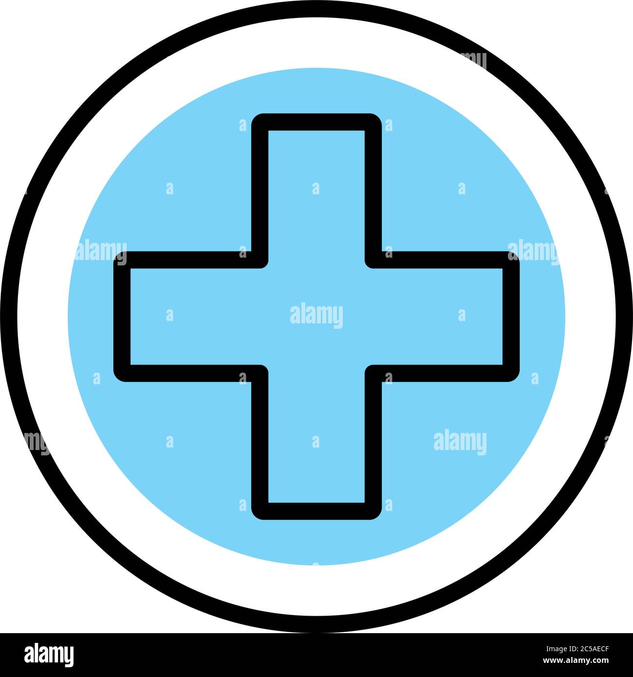 medical cross symbol line style vector illustration design Stock Vector ...