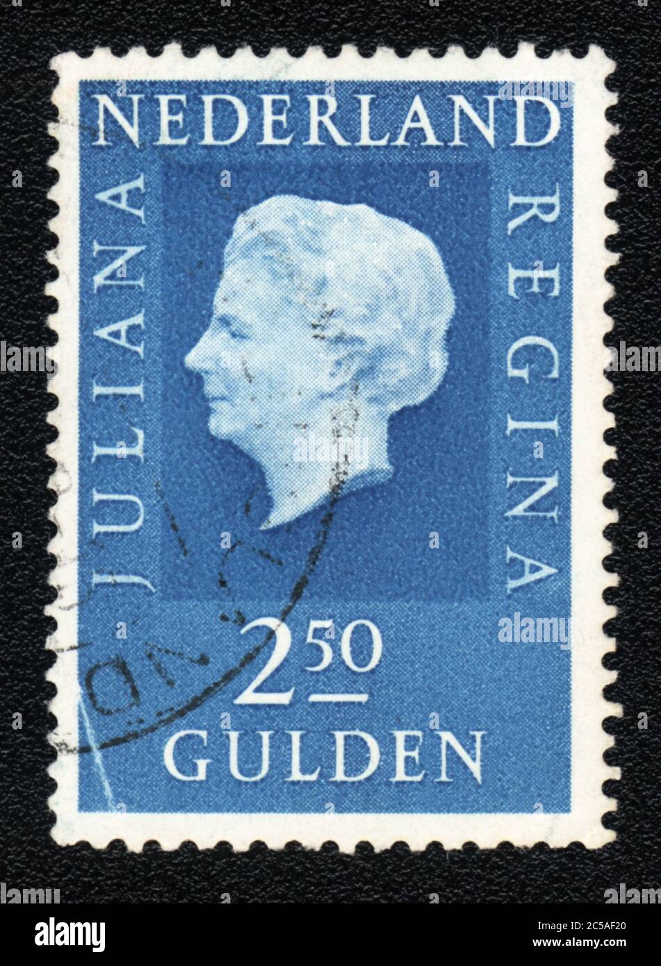 Postage stamp.  Queen Regina Juliana, Netherlands, 1976 Stock Photo