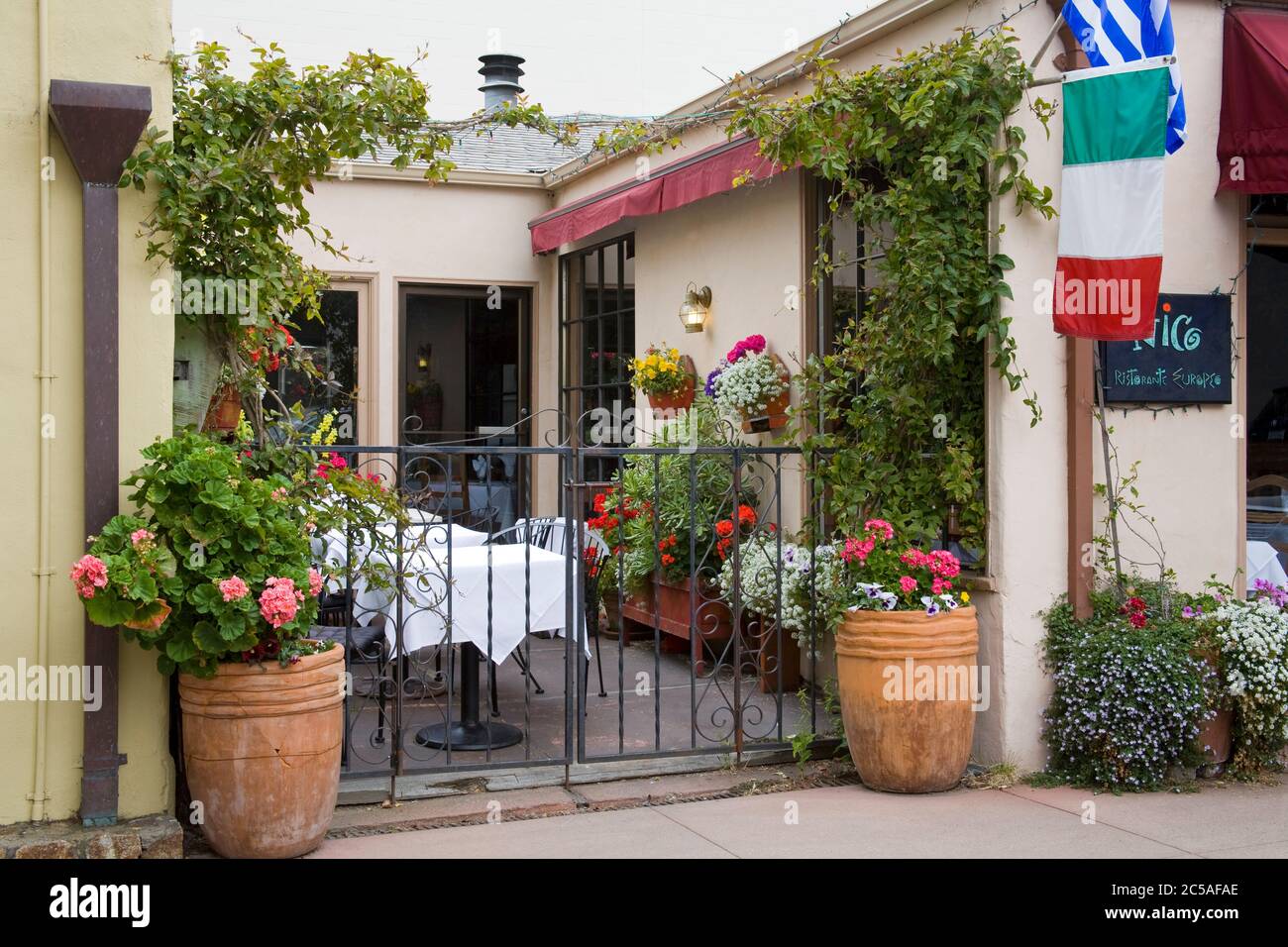 Nico Restaurant in Carmel-By-The-Sea,Monterey County,California,USA Stock Photo