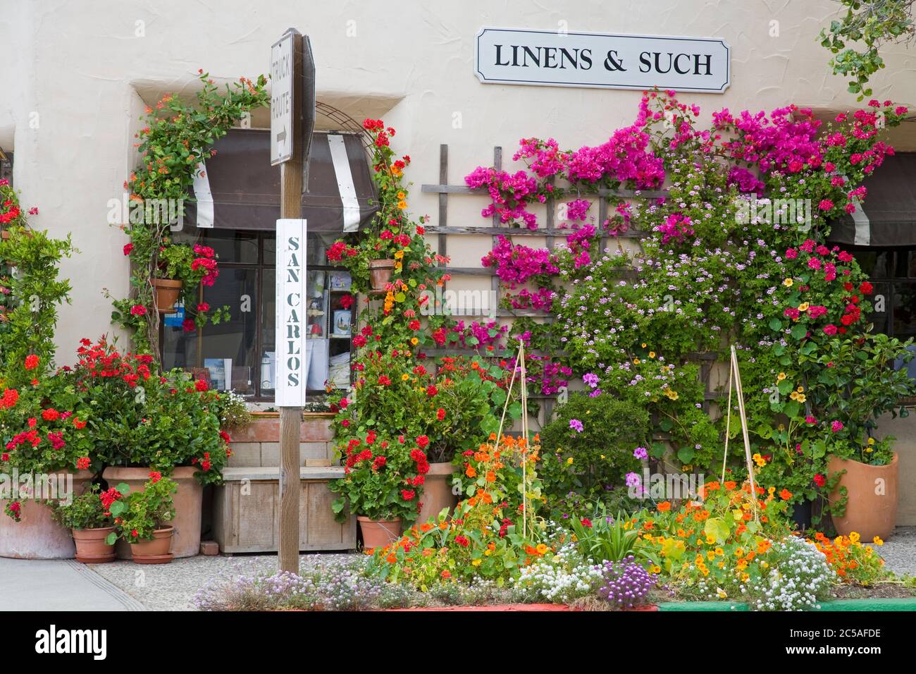 Linens & Such store in Carmel-By-The-Sea,Monterey County,California,USA Stock Photo