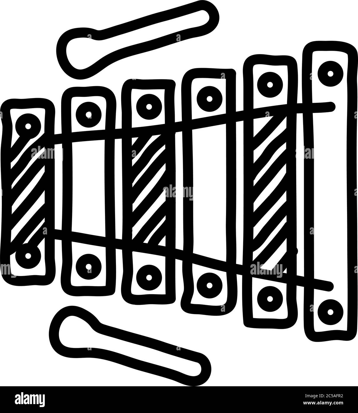 xilophone musical instrument line style icon vector illustration design ...