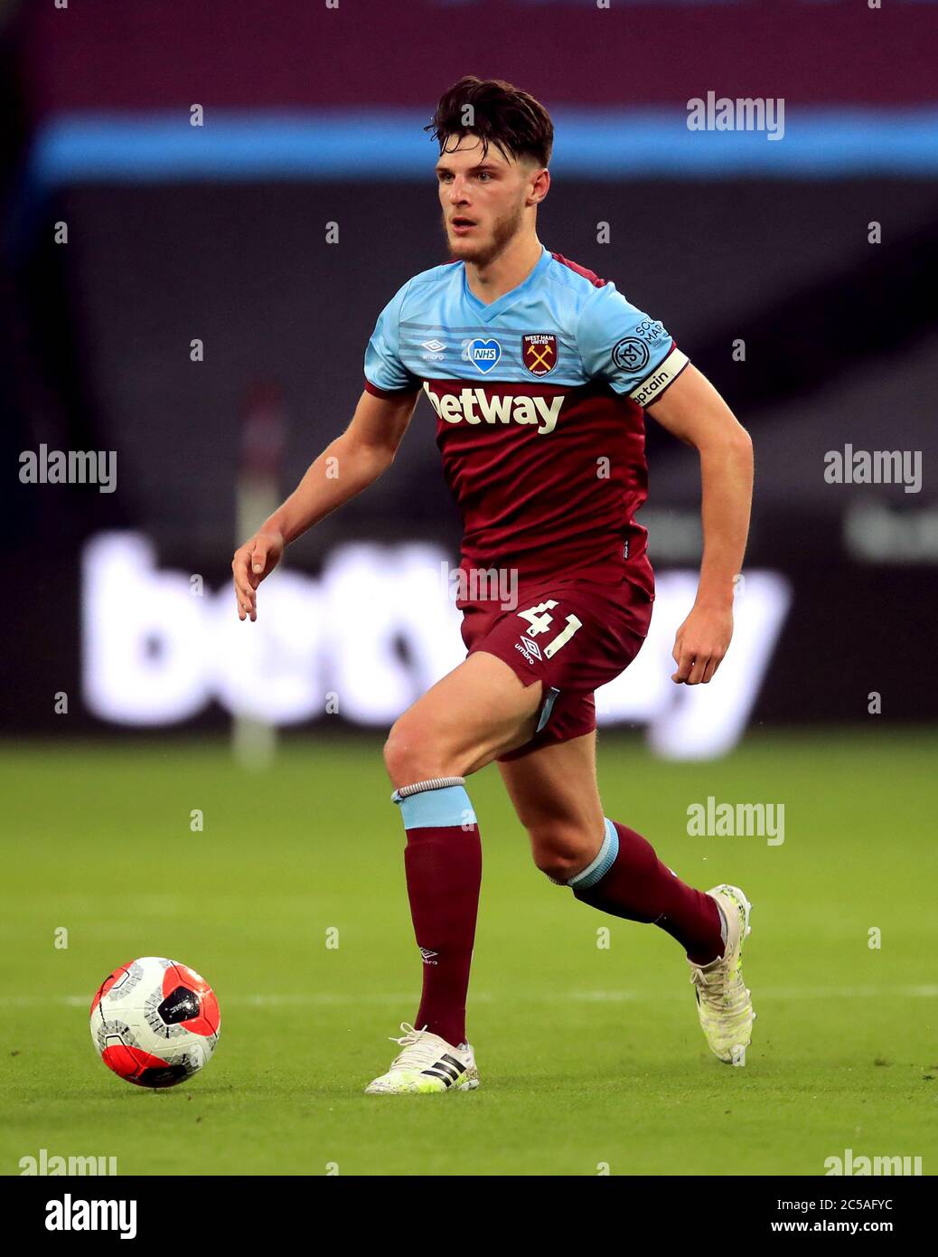 West Ham United's Declan Rice during the Premier League match at the ...