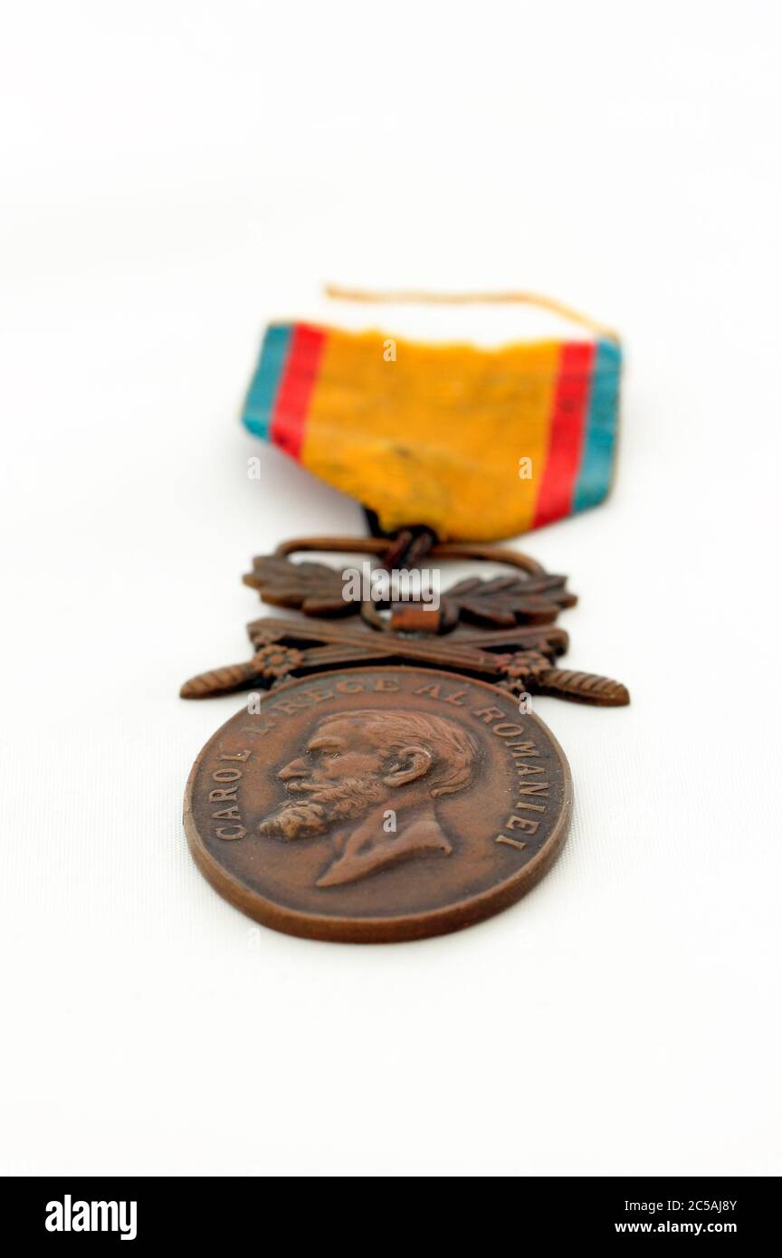 Carol I Rege Al Romaniei medal, King Carol I, Romania Stock Photo