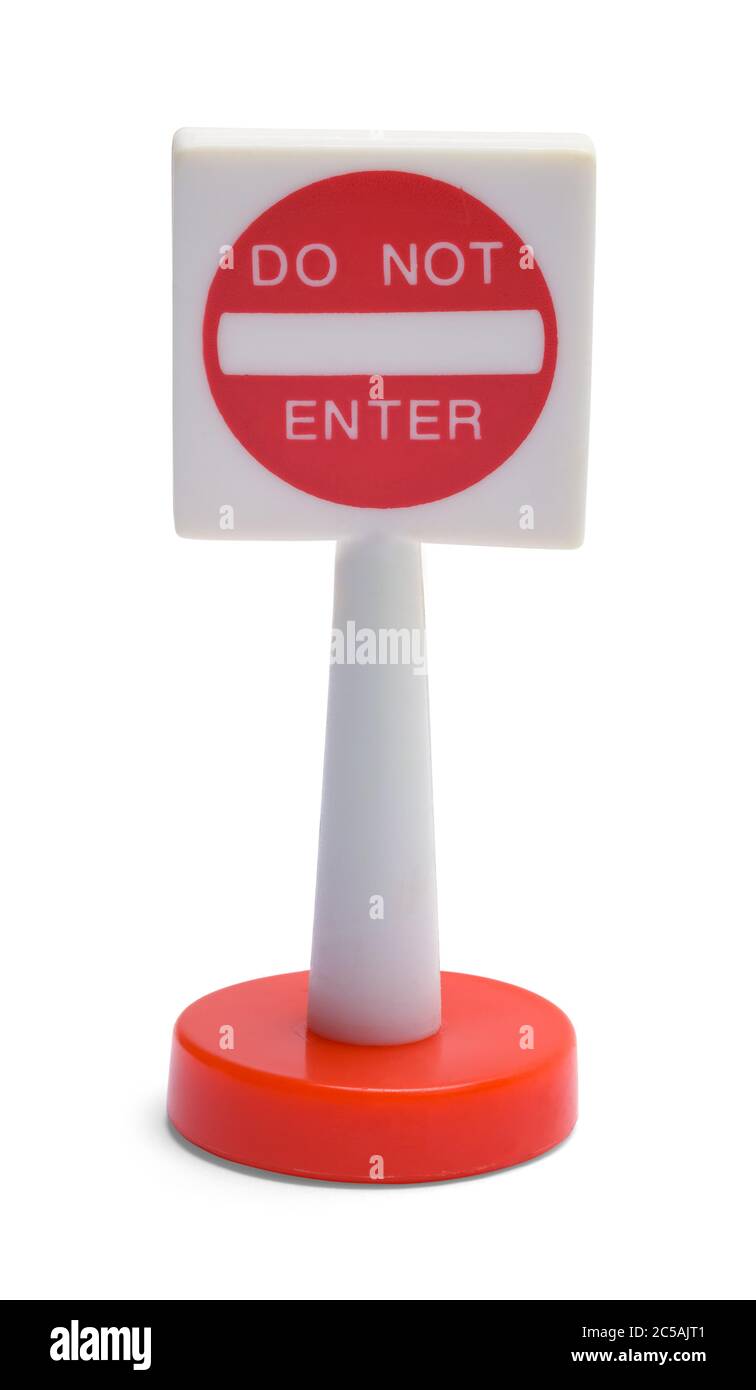 Toy Do Not Enter Sign Isolated on White. Stock Photo