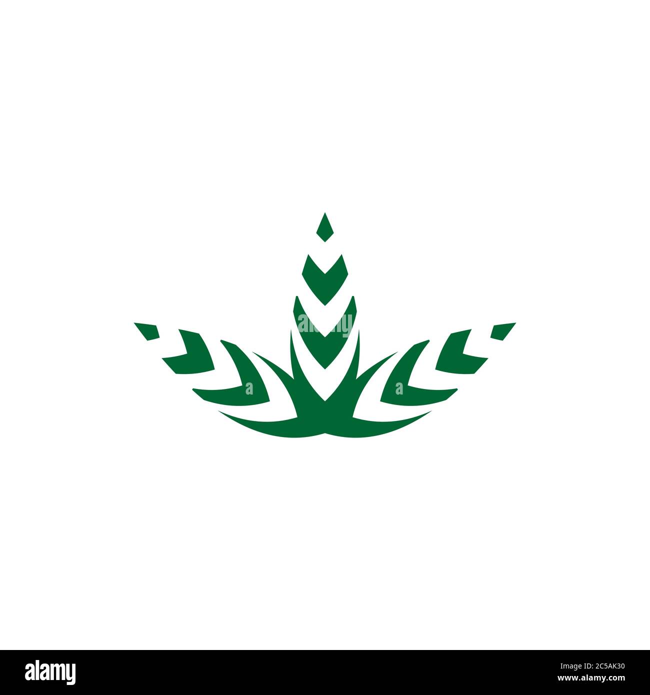 Green leaf graphic vector, Marijuana cannabis logo design concept, isolated on white background. Stock Vector