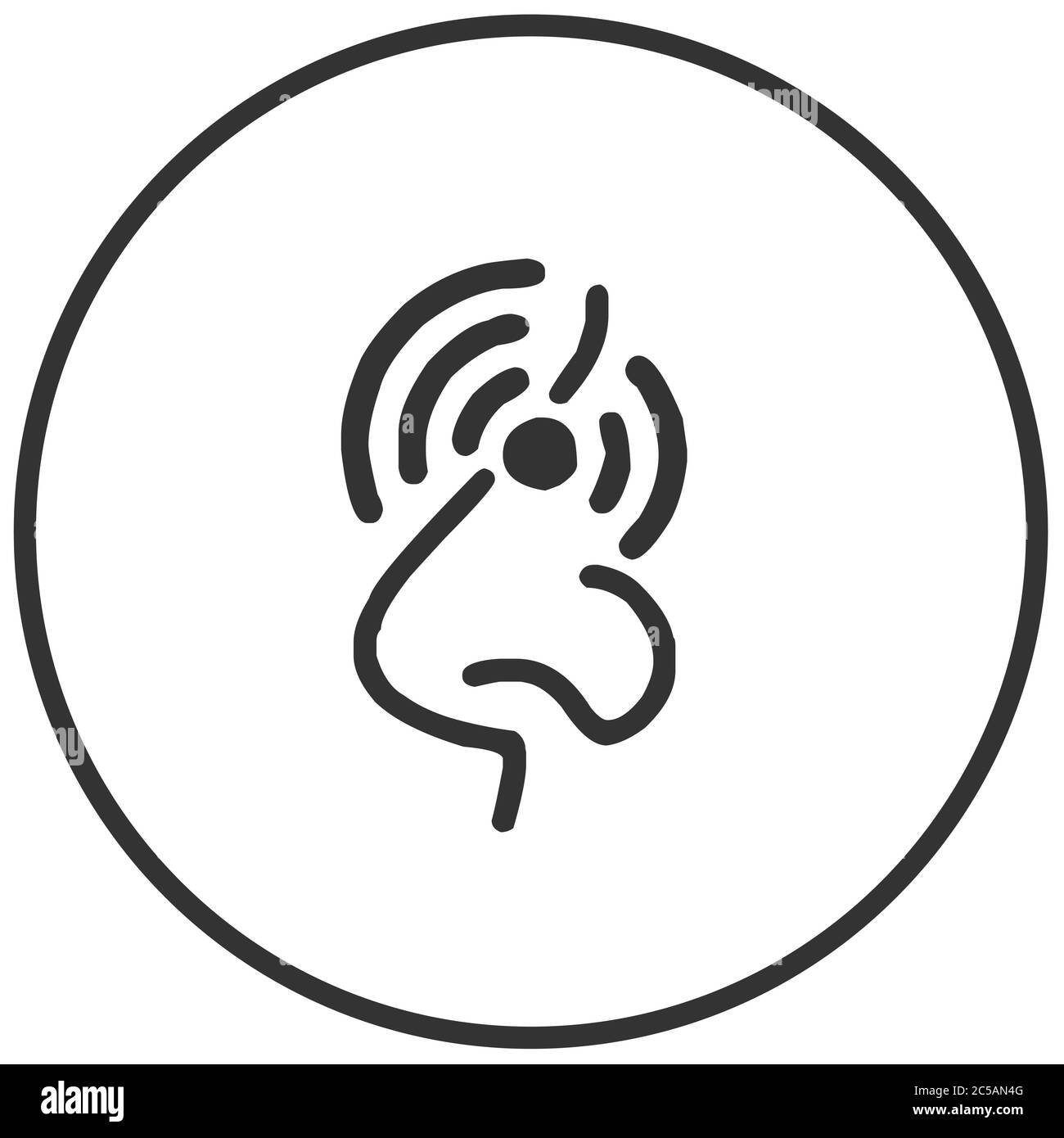 Congested Running Nose Virus symptom icon vector illustration Stock ...