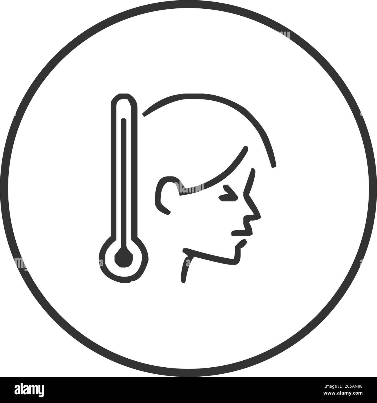 High fever headache icon vector illustration Stock Vector