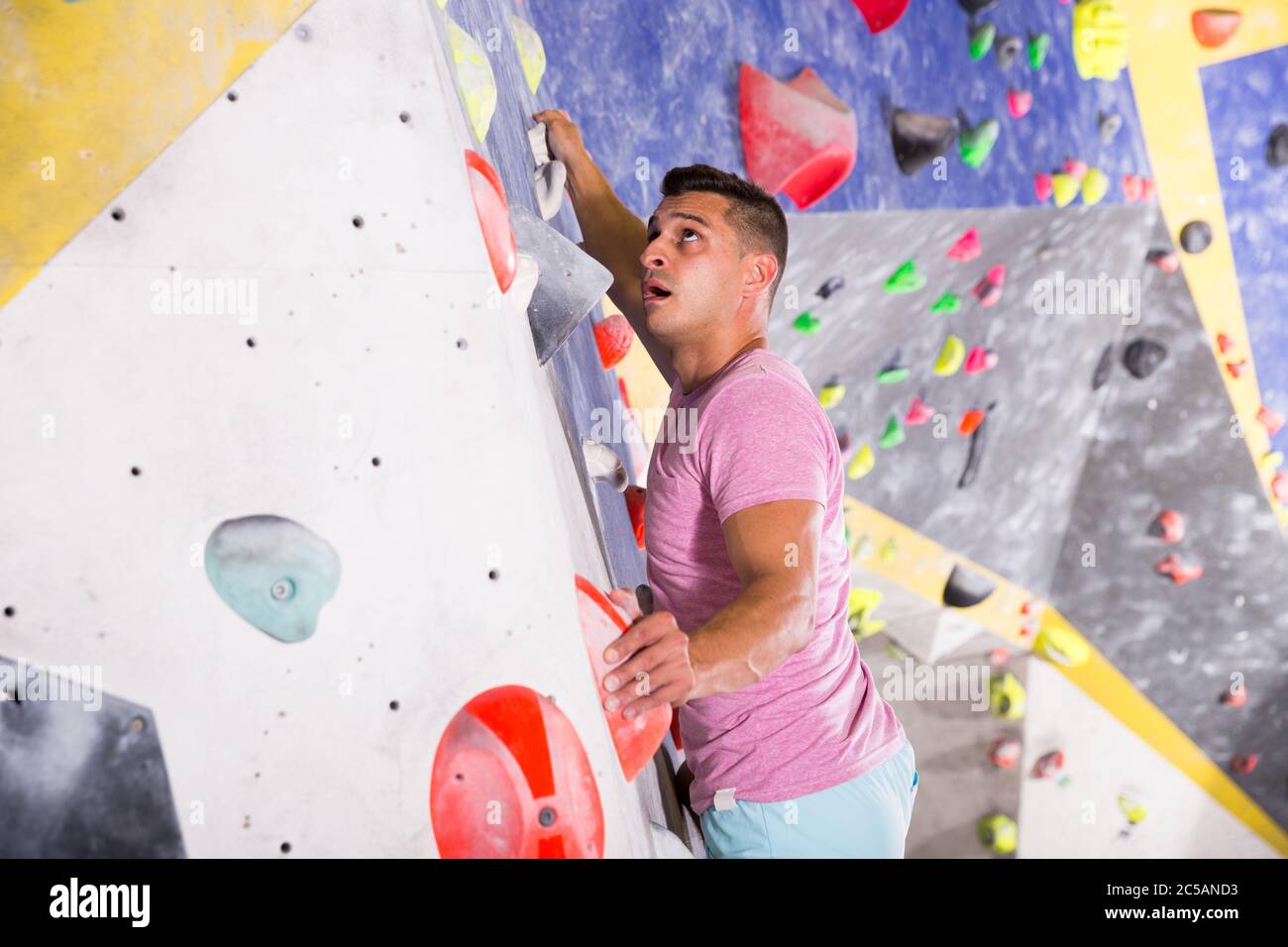 Confident male climber on rock hi-res stock photography and images - Alamy