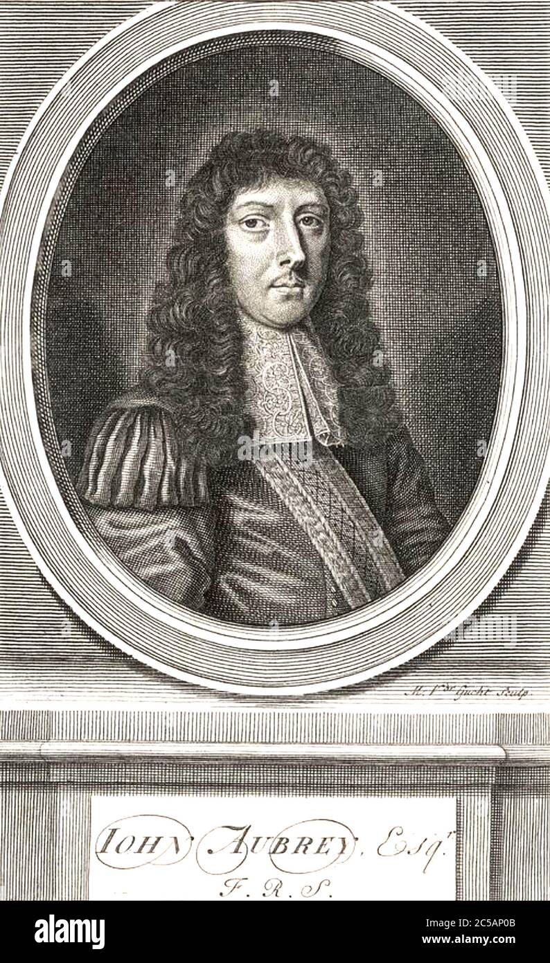 JOHN AUBREY (16261697) English antiquary, philosopher and writer Stock