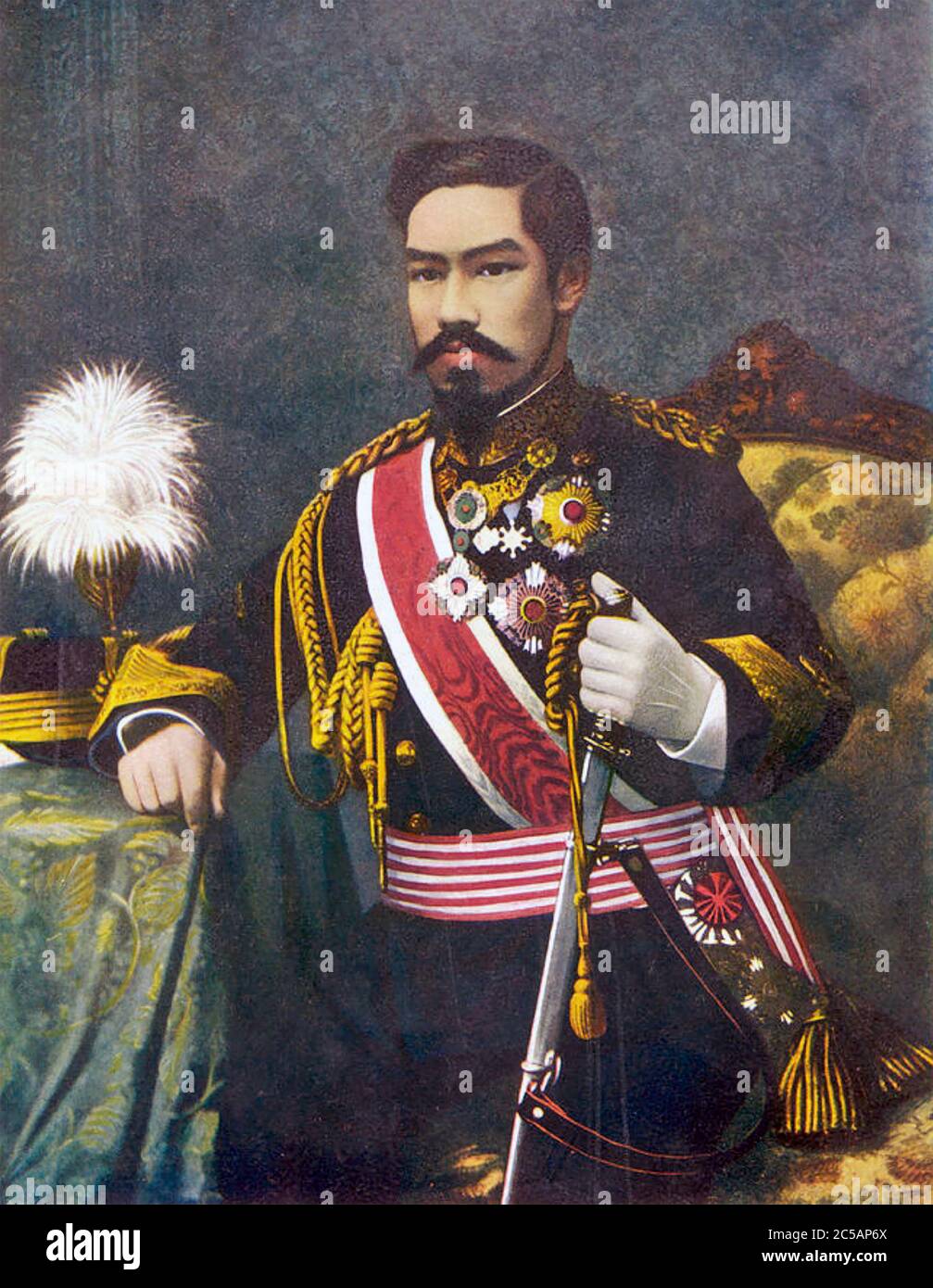EMPEROR MEIJI OF JAPAN (1852-1912) in 1888 Stock Photo