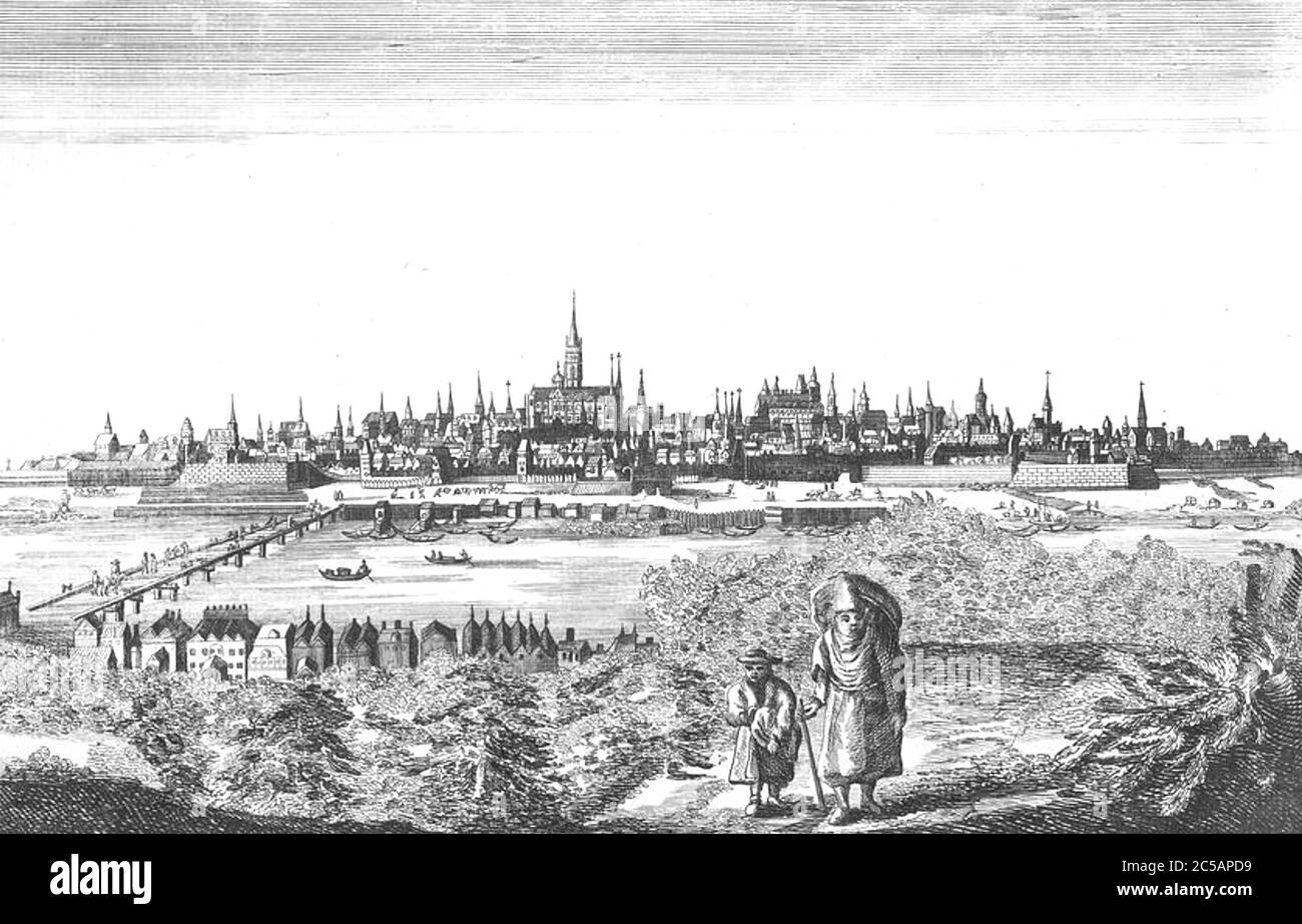 VIENNA  in an 18th century engraving Stock Photo