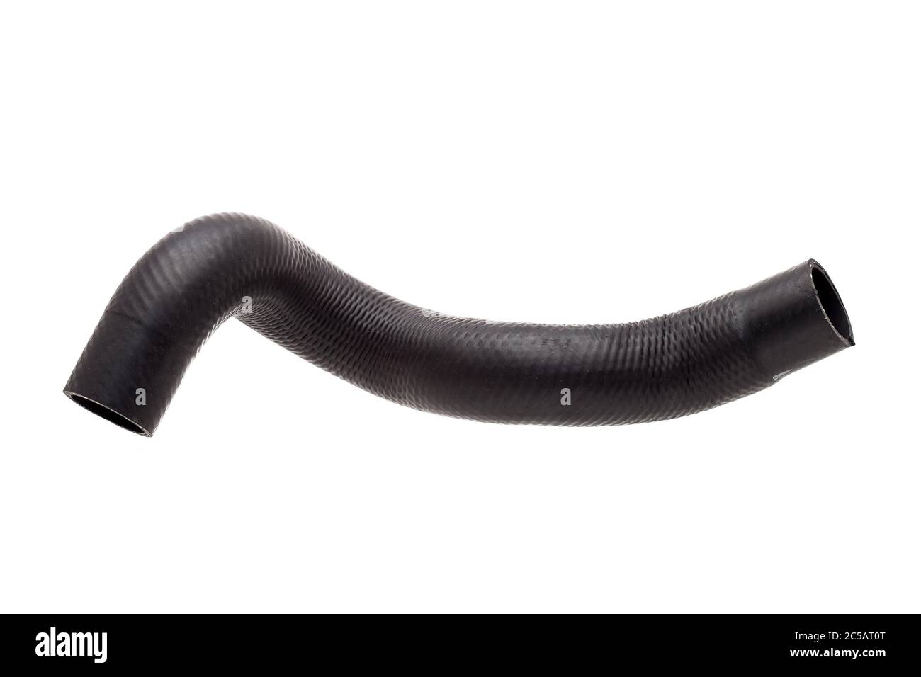car pipe cooling system made of black rubber curved shape, isolated on