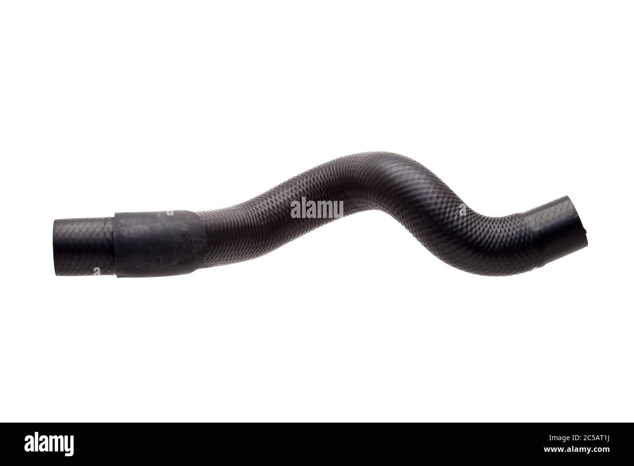 the hard rubber radiator pipe car spare part isolated on white