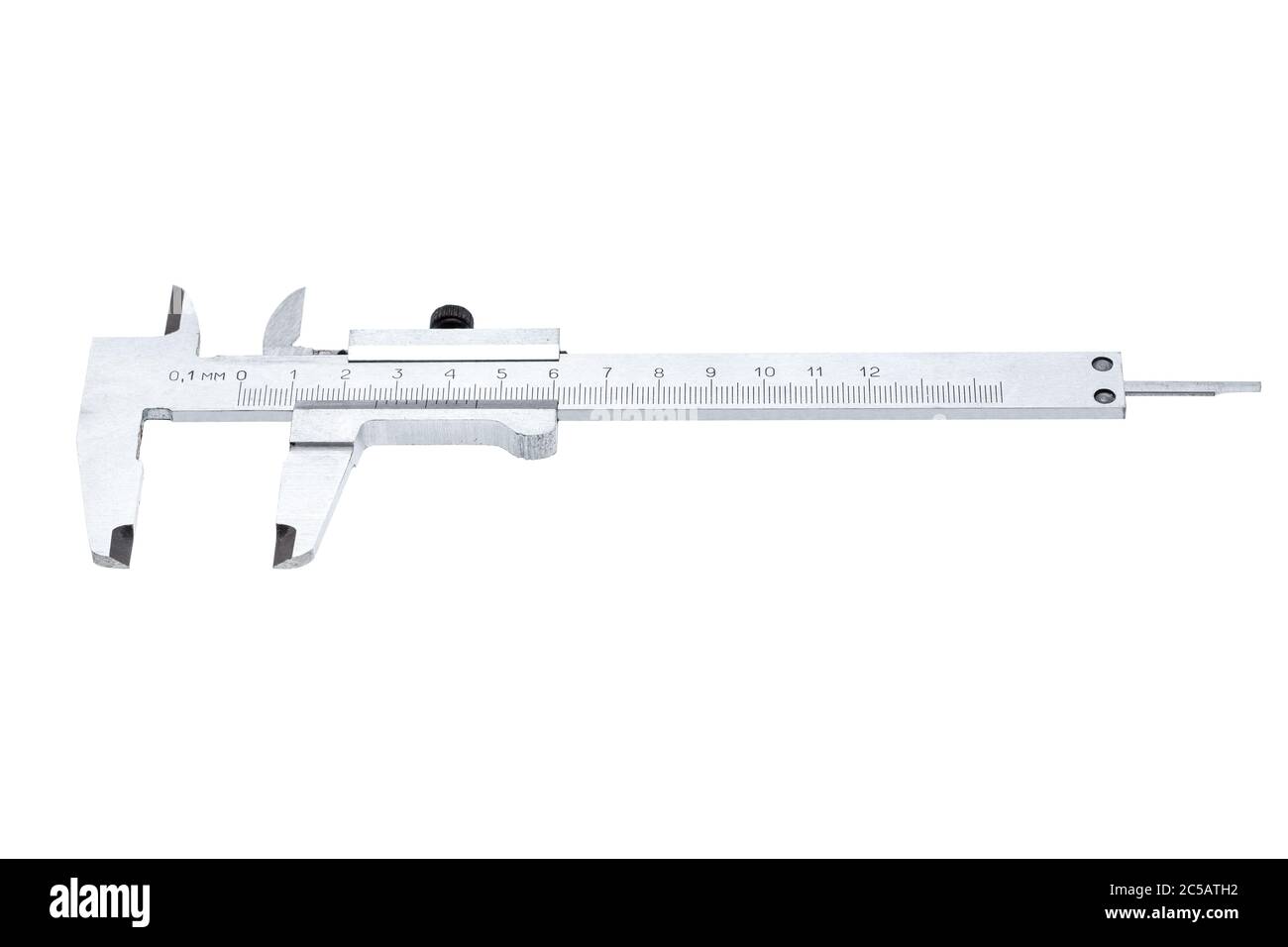 vernier caliper isolated on a white background. Stock Photo