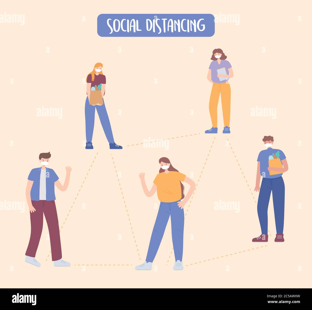 covid 19 coronavirus social distancing prevention, keeping distance for ...