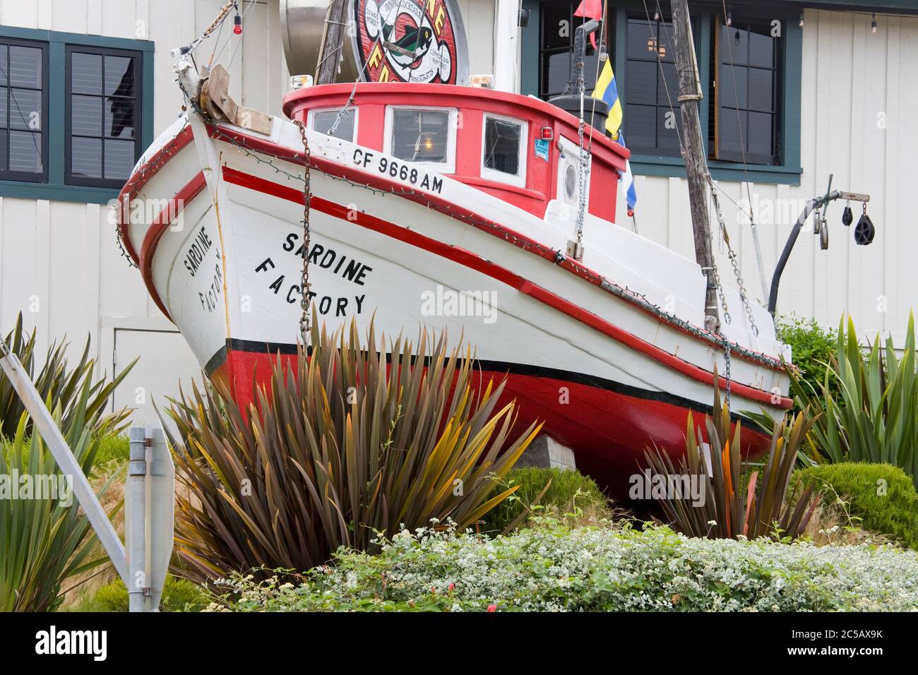 Sardine fishing boat in Cannery Row,Monterey,California,USA Stock Photo