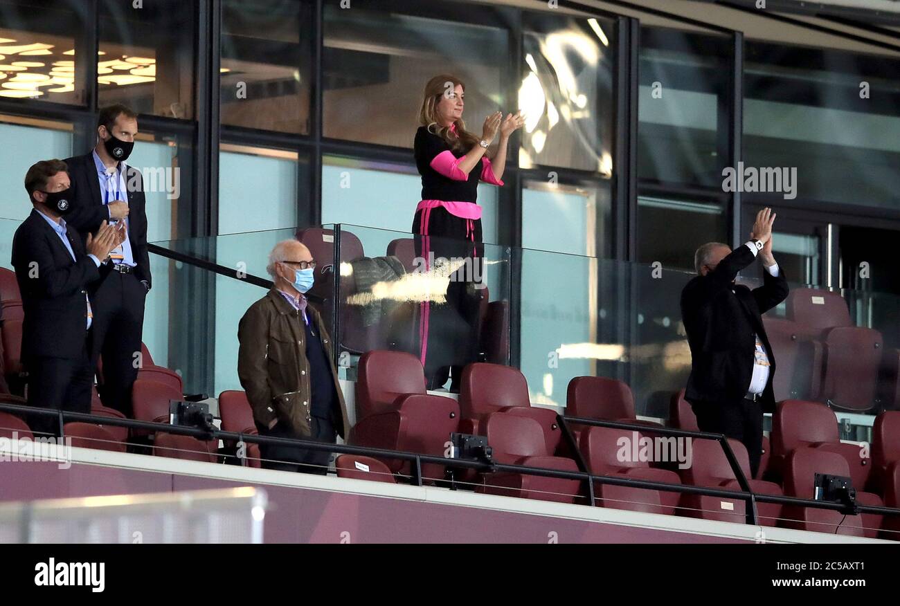 West Ham United Vice chairman Karren Brady Applauds The Players After west-ham-united-vice-chairman-karren-brady-applauds-the-players-after