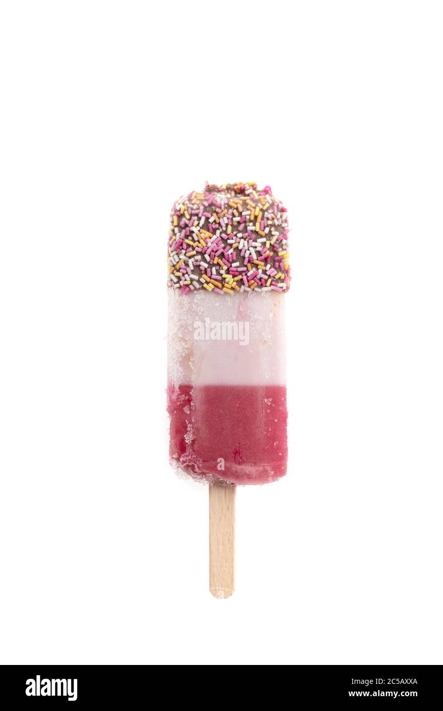 Fab Ice Lolly on white background Stock Photo