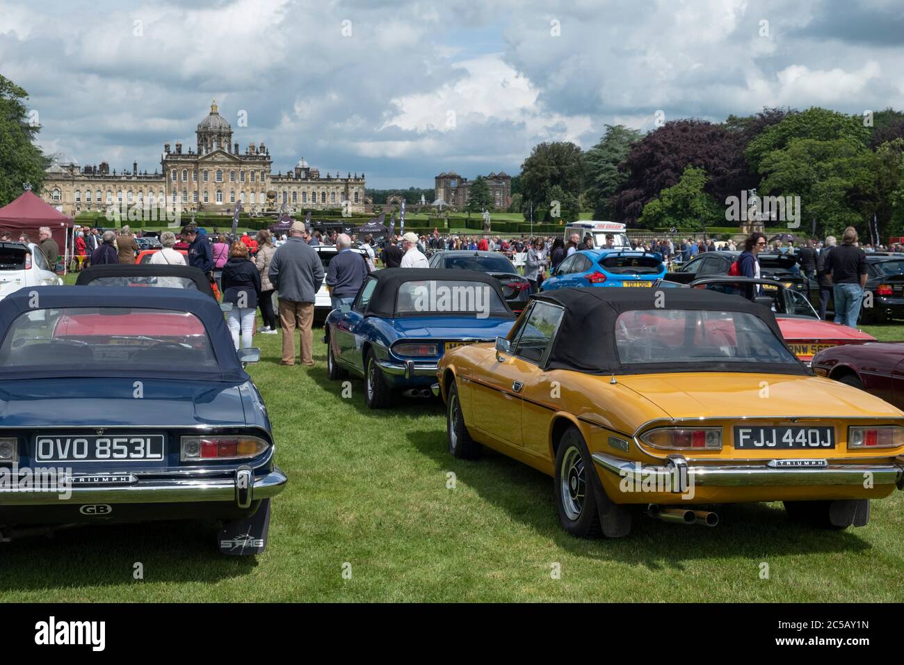Triumph Stags at the Classic car and Motor show at Castle Howard. Stock Photo