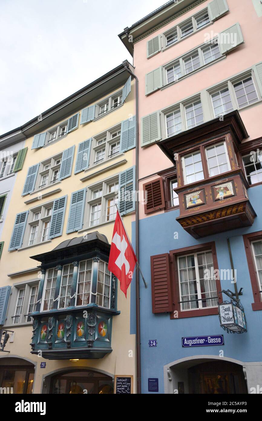 balcony, Zürich, Switzerland, Schweiz, Suisse, Svájc, Europe Stock Photo