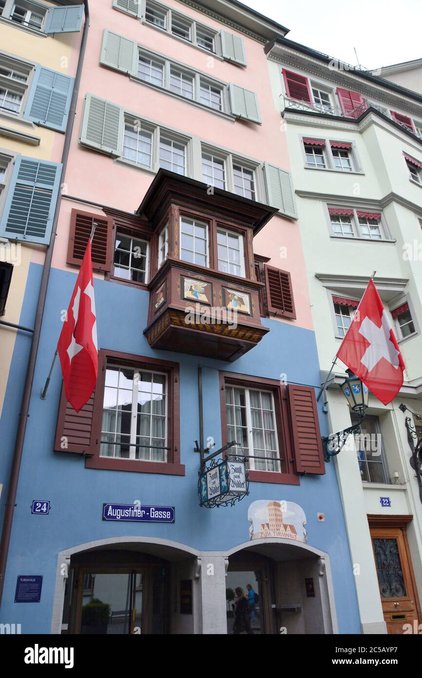 balcony, Zürich, Switzerland, Schweiz, Suisse, Svájc, Europe Stock Photo