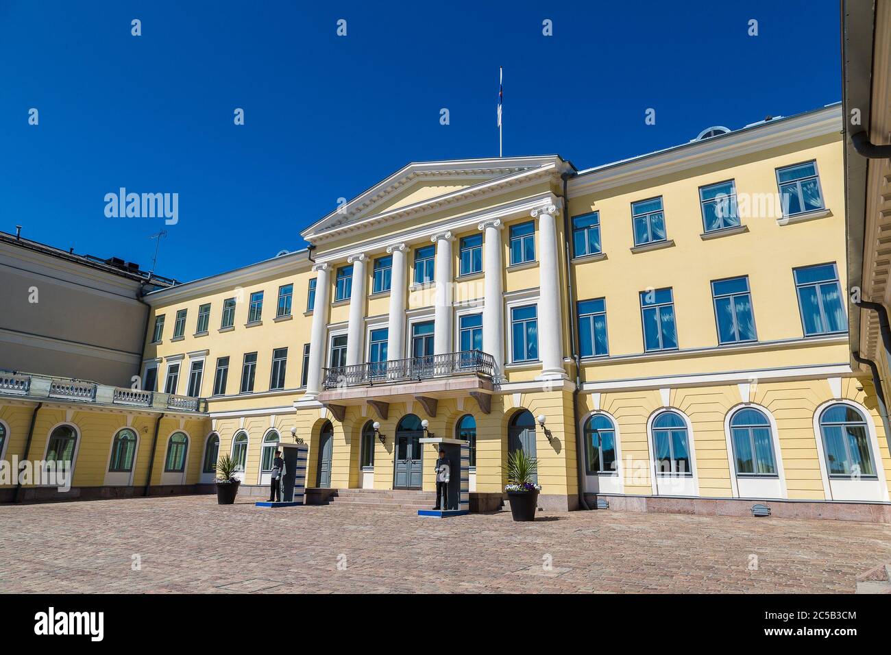 Presidential palace in Helsinki in a beautiful summer day, Finland Stock Photo