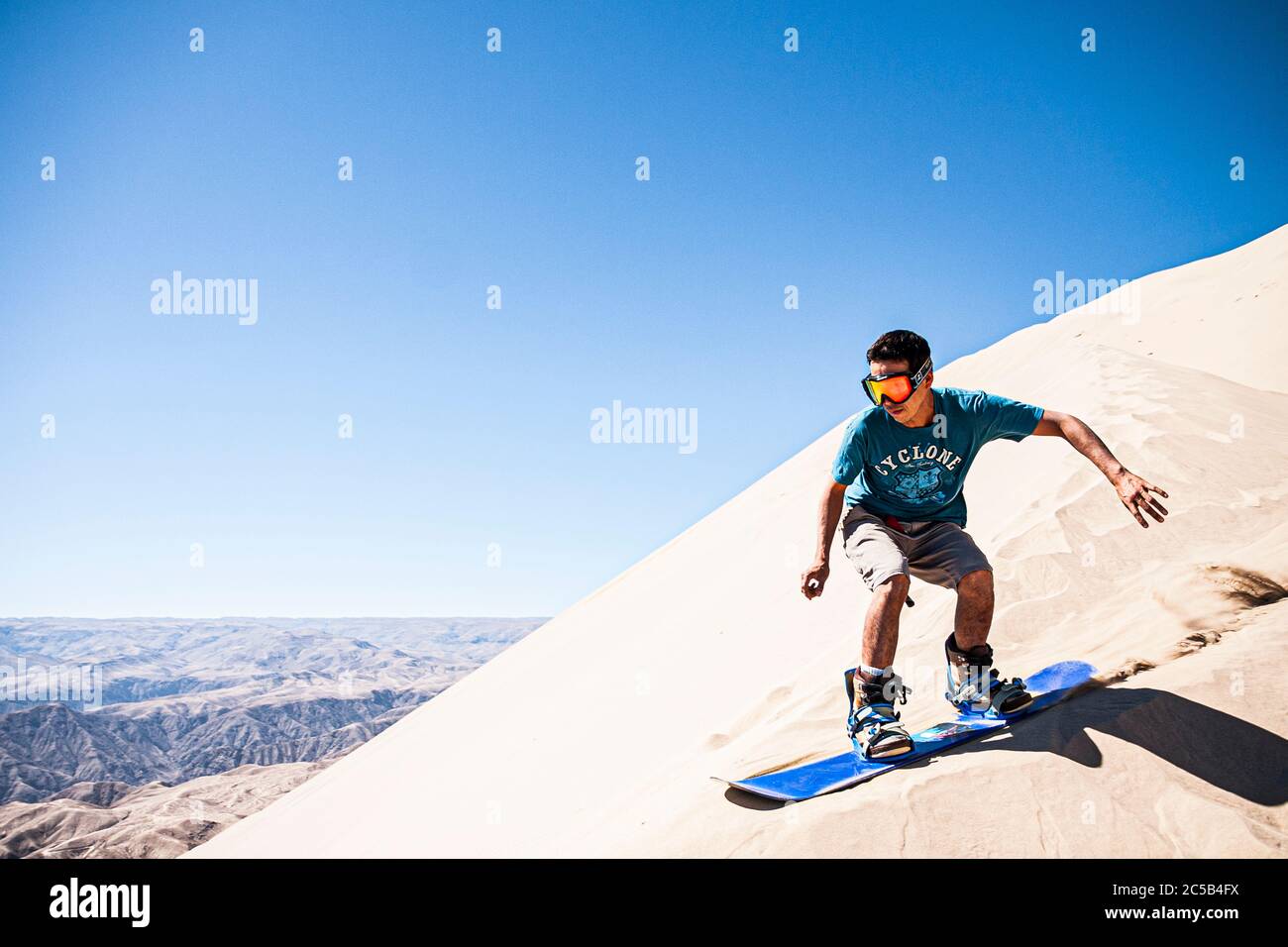 Sandboarding on Cerro Blanco, one of the highest sand dunes in the