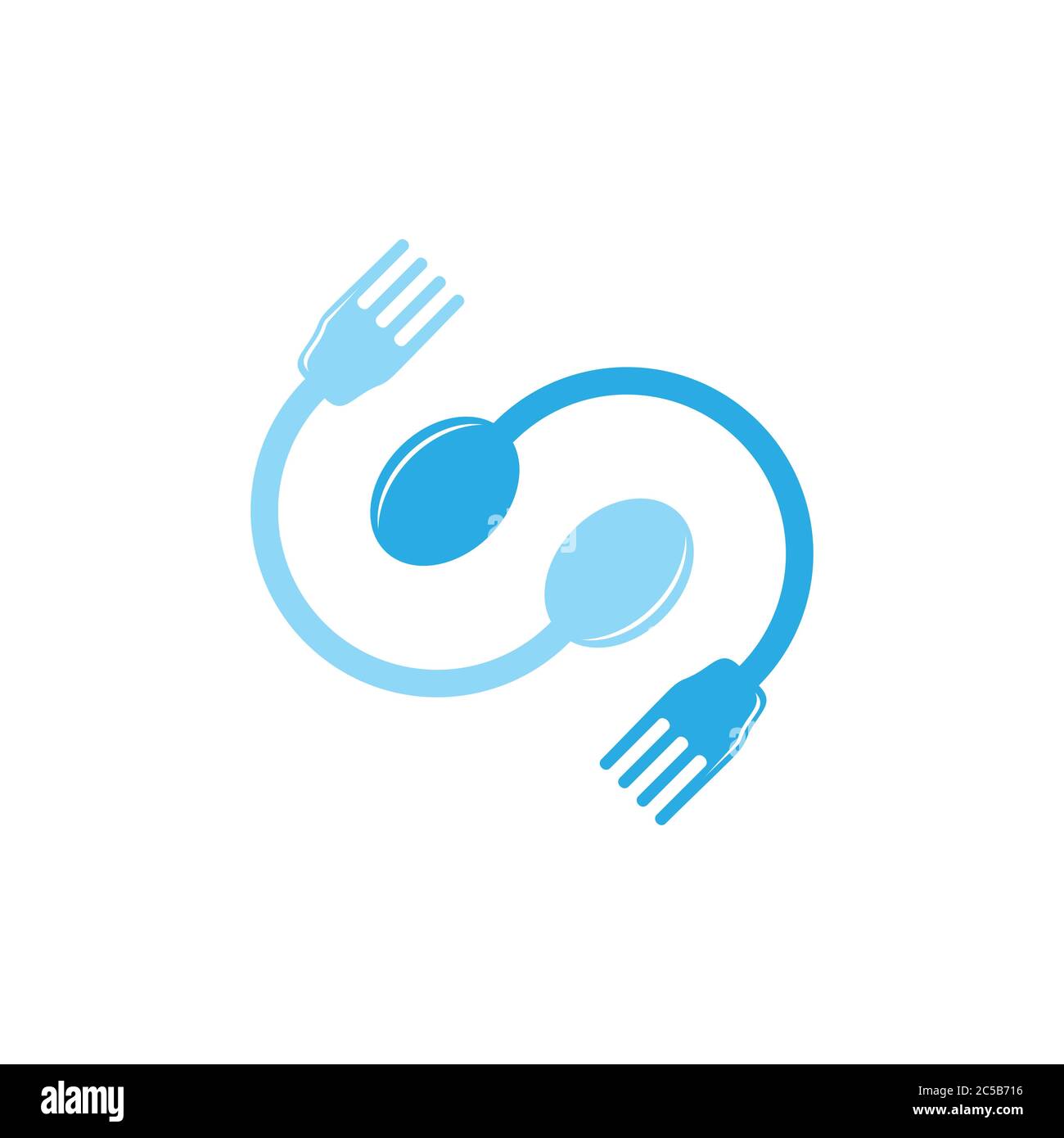 spoon fork circle restaurant decor vector Stock Vector Image & Art - Alamy