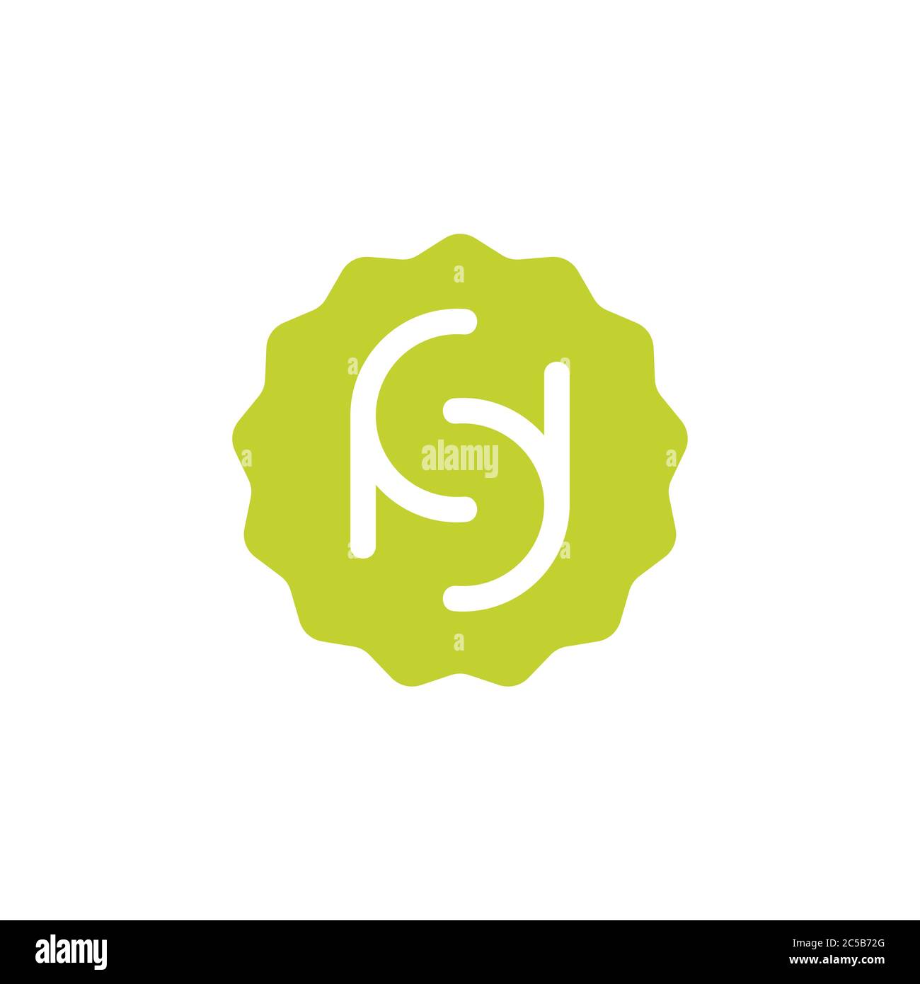 abstract simple letter c s lines art logo vector Stock Vector