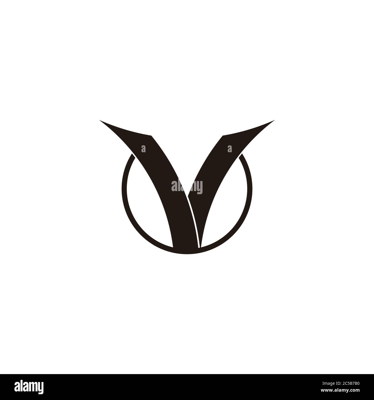 Stylized letter v logo Stock Vector Images - Alamy