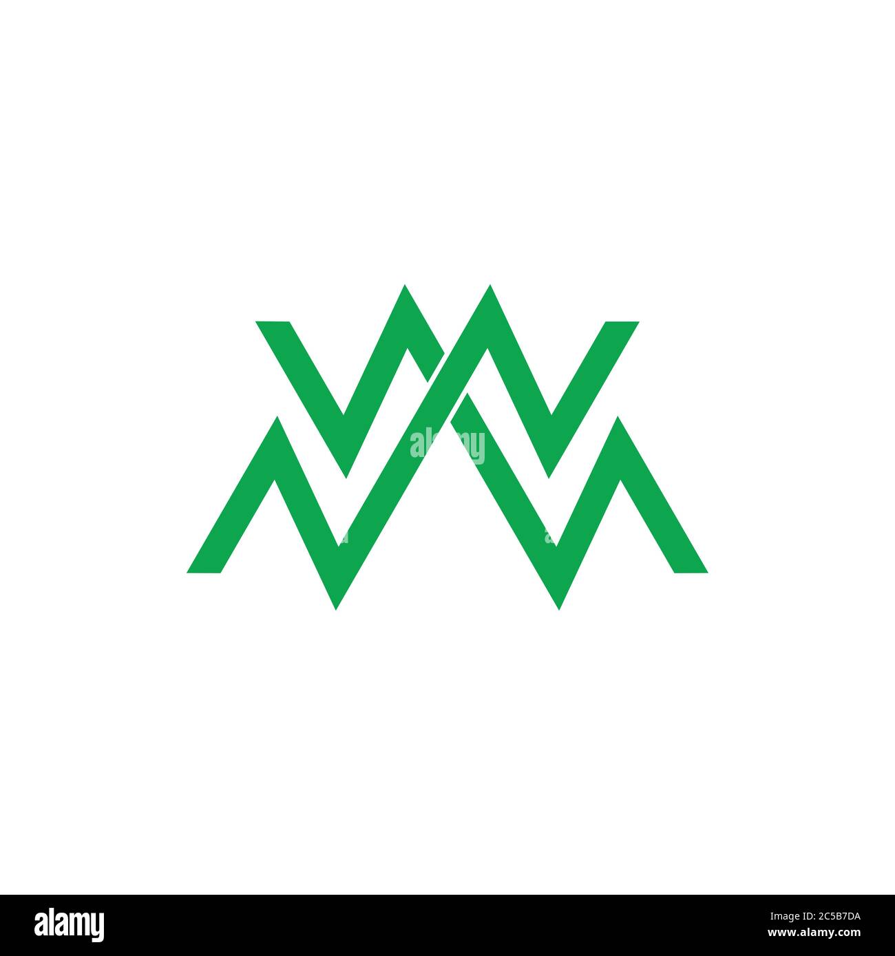 abstract letter m green mountain logo vector Stock Vector Image & Art ...