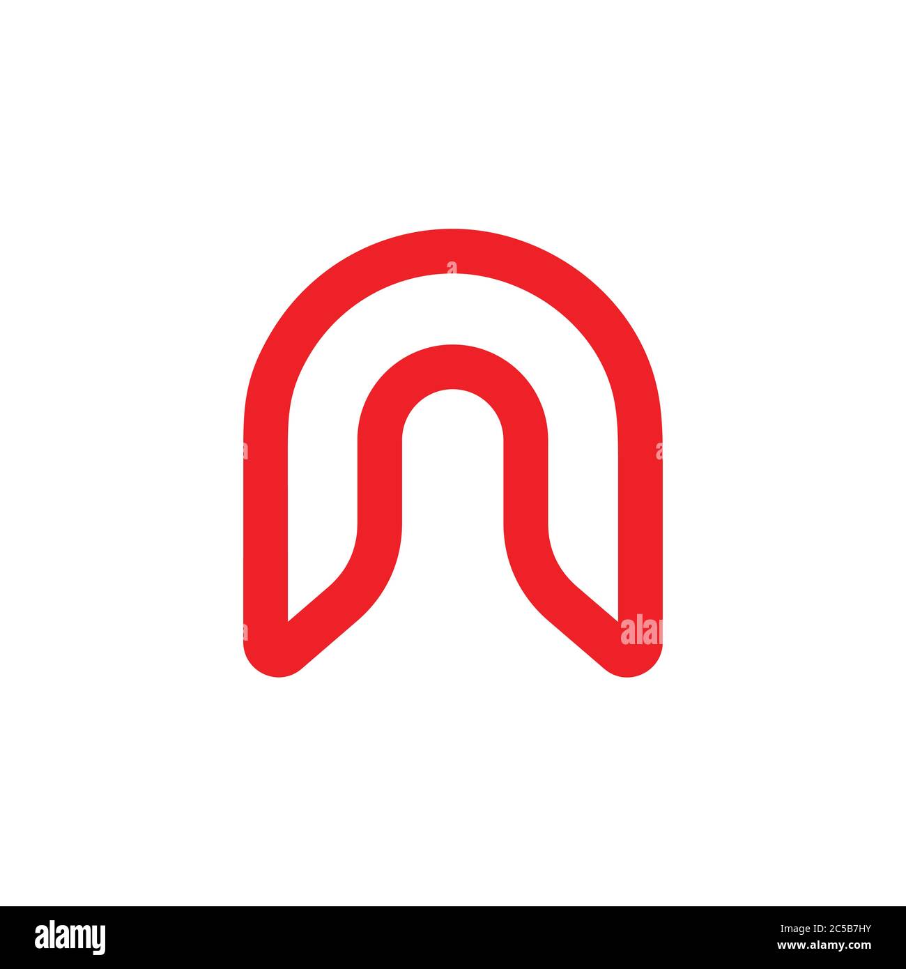 letter n simple geometric line logo vector Stock Vector Image & Art - Alamy