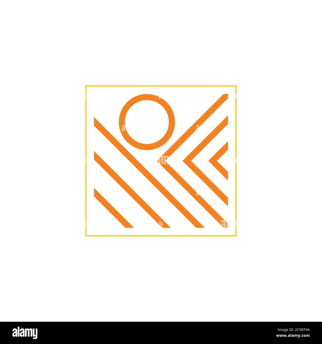 stripes arrow circle square abstract logo vector Stock Vector