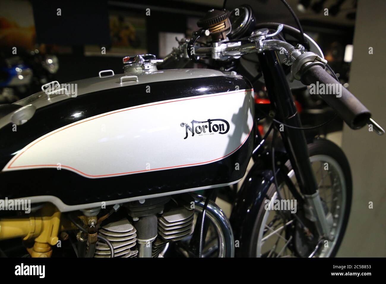 1971 Norton Commando Long Range 750 at San Diego Automotive Museum Stock Photo