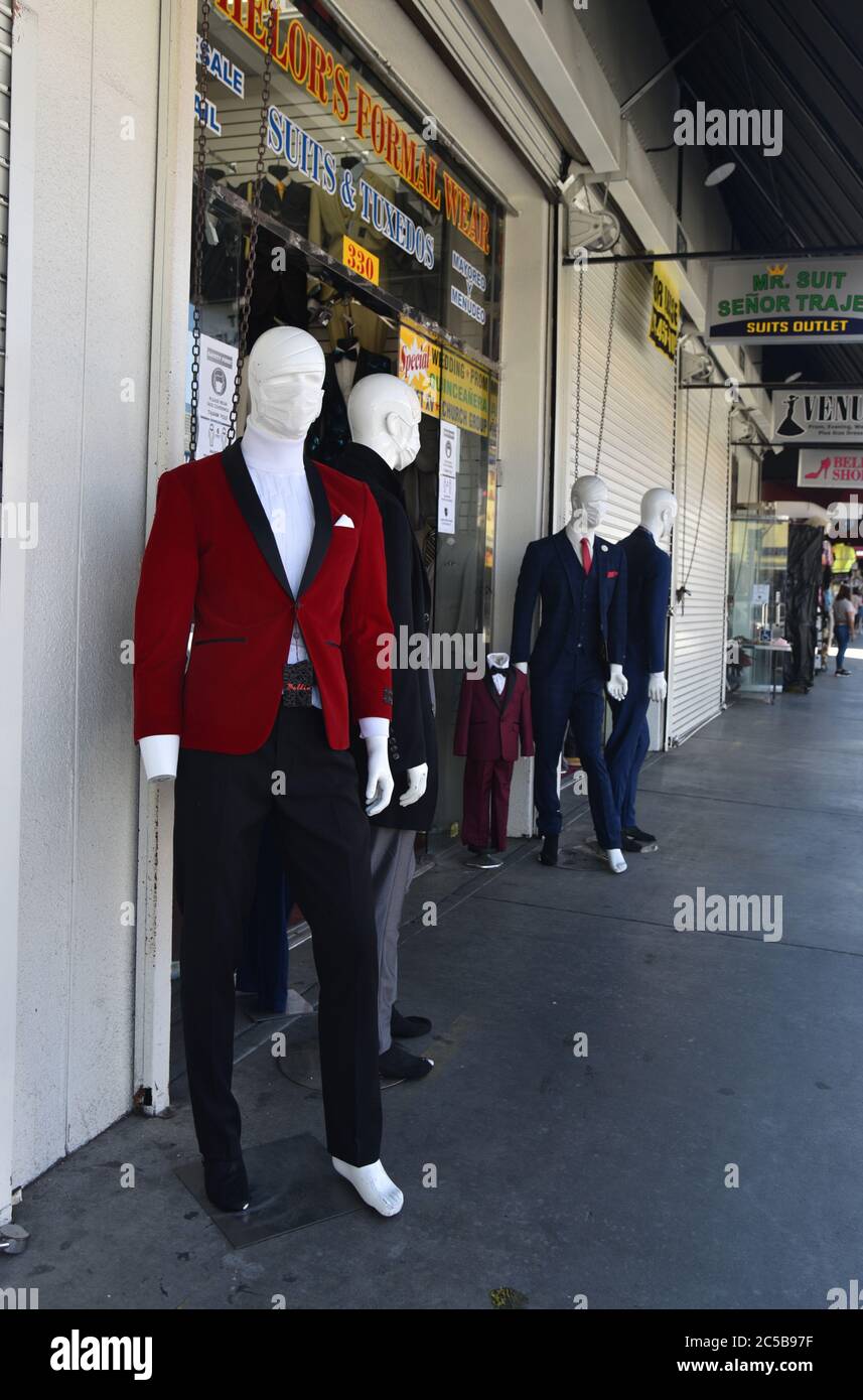 Los Angeles, CA/USA May 19, 2020 A Men’s fashion store in the Los