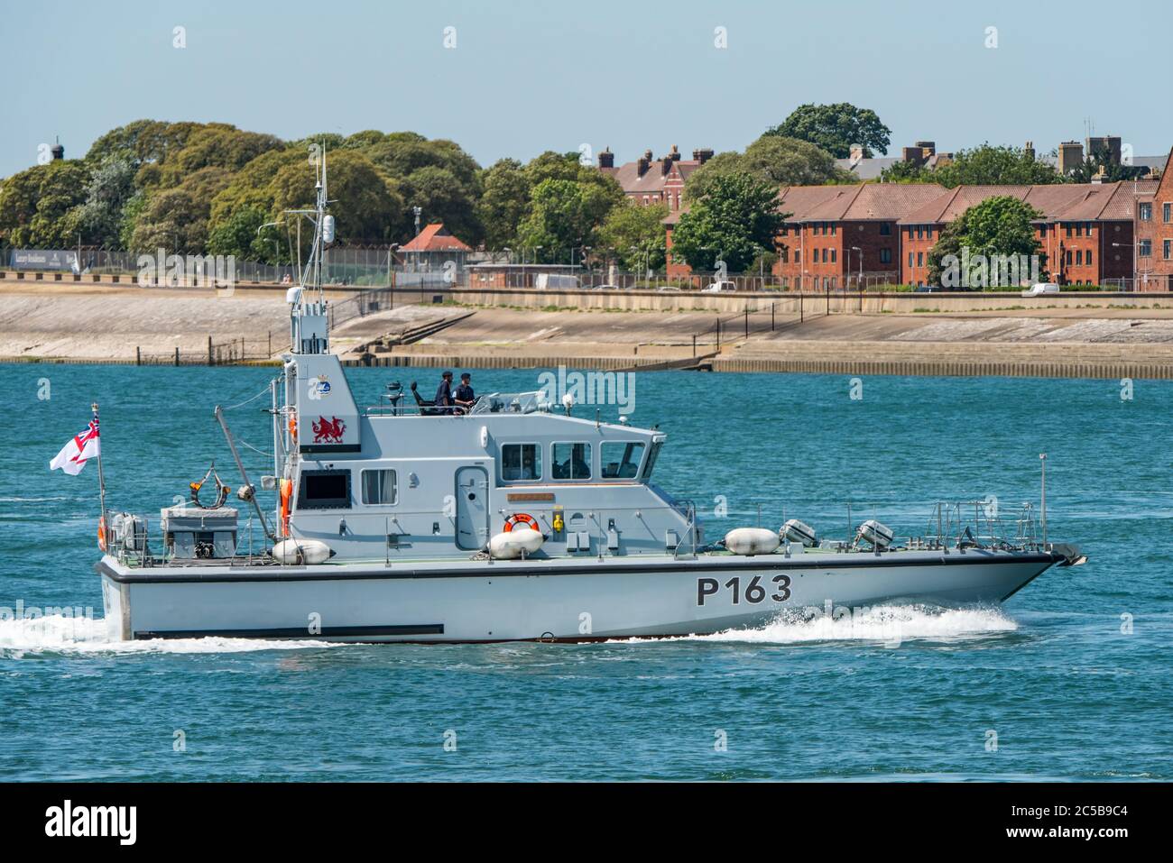 The Royal Navy Archer Class patrol boat HMS Express (P163) at Portsmouth, UK on the 1st June 2020. Stock Photo